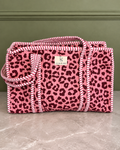 Pink Leopard print Tote bags