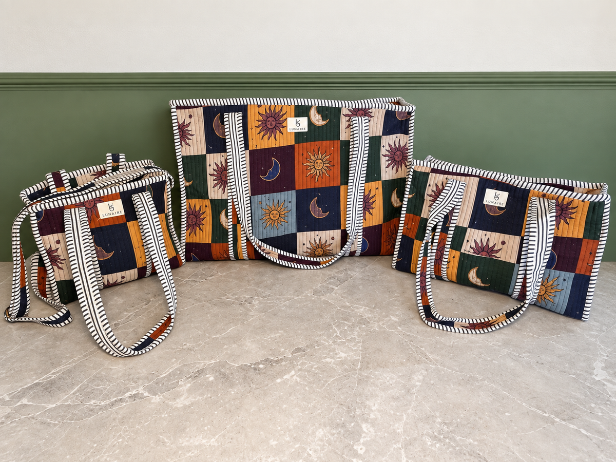 Lunaire Patchwork Tote bags