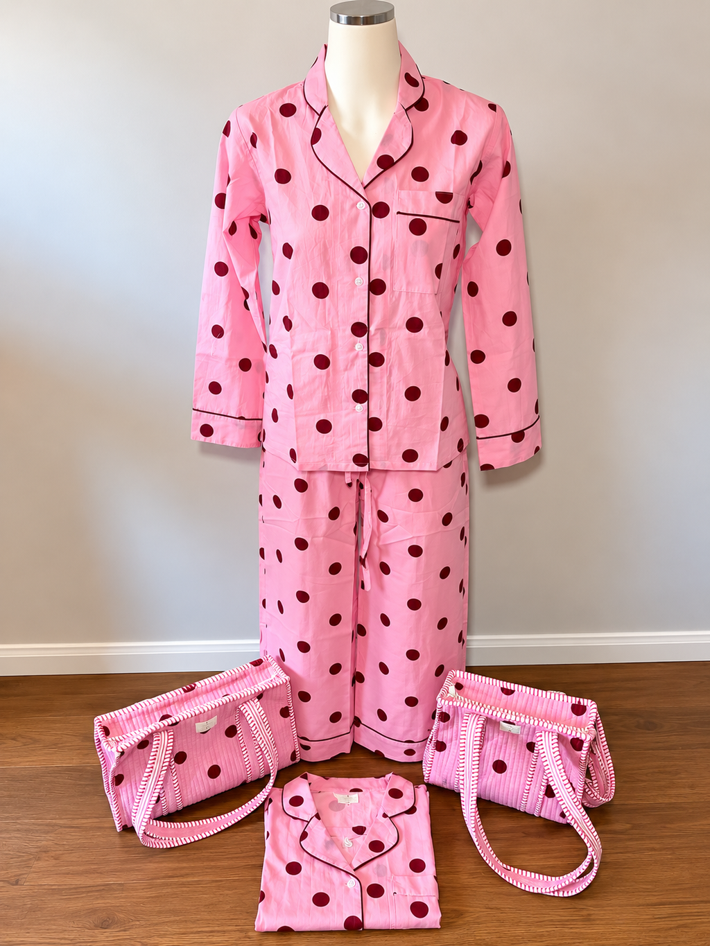 Pink Polka Dot Pyjama Collection
