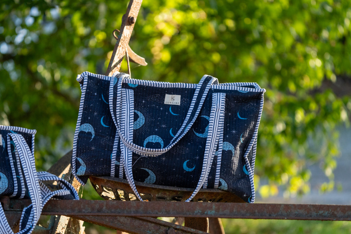 Crescent Moon Tote bags